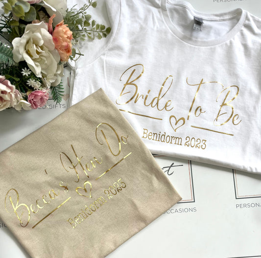 Custom Printed Hen Do T-Shirts, Complete your hen do look with personalised prints
