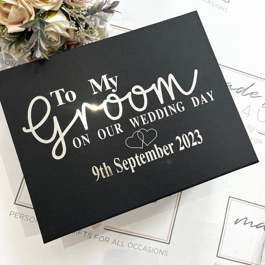 To My Groom  Wedding box Morning Gift Box With Message