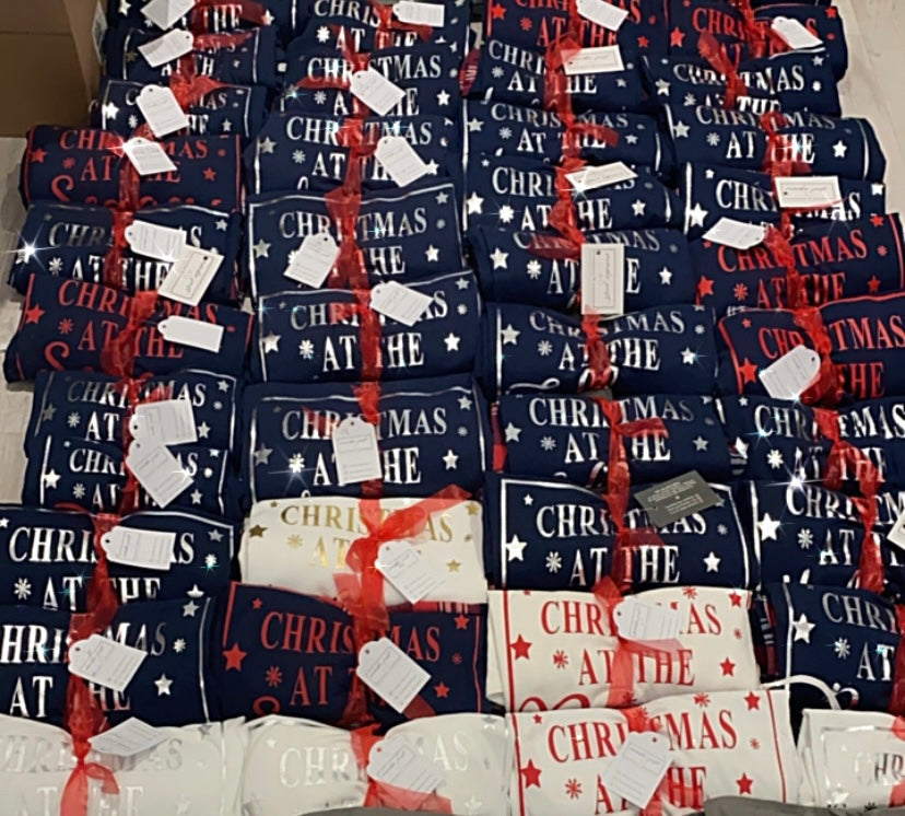 Copy of Christmas at the Personalised Matching Tartan Family Christmas Pyjamas Sets/ Christmas pjs / family christmas pjs / baby christmas pjs