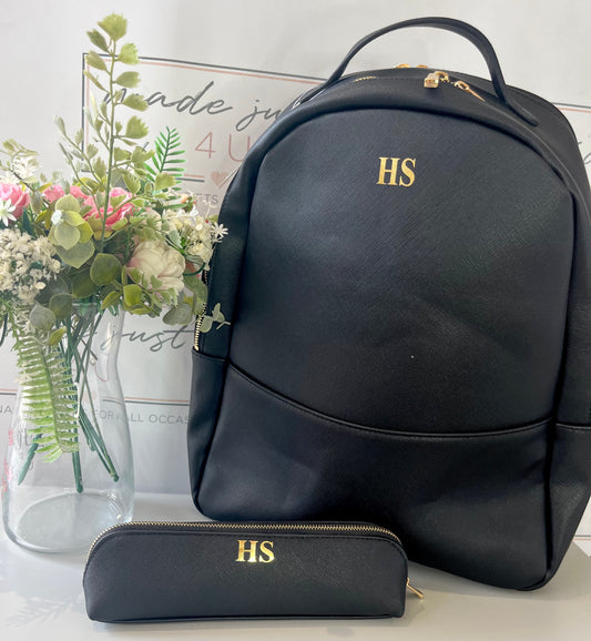 BACK TO SCHOOL Personalised Monogram Backpack / Rucksack, Travel bag, Hand Luggage, Gift for Travel Lover, Personalised Bag, Suitcase