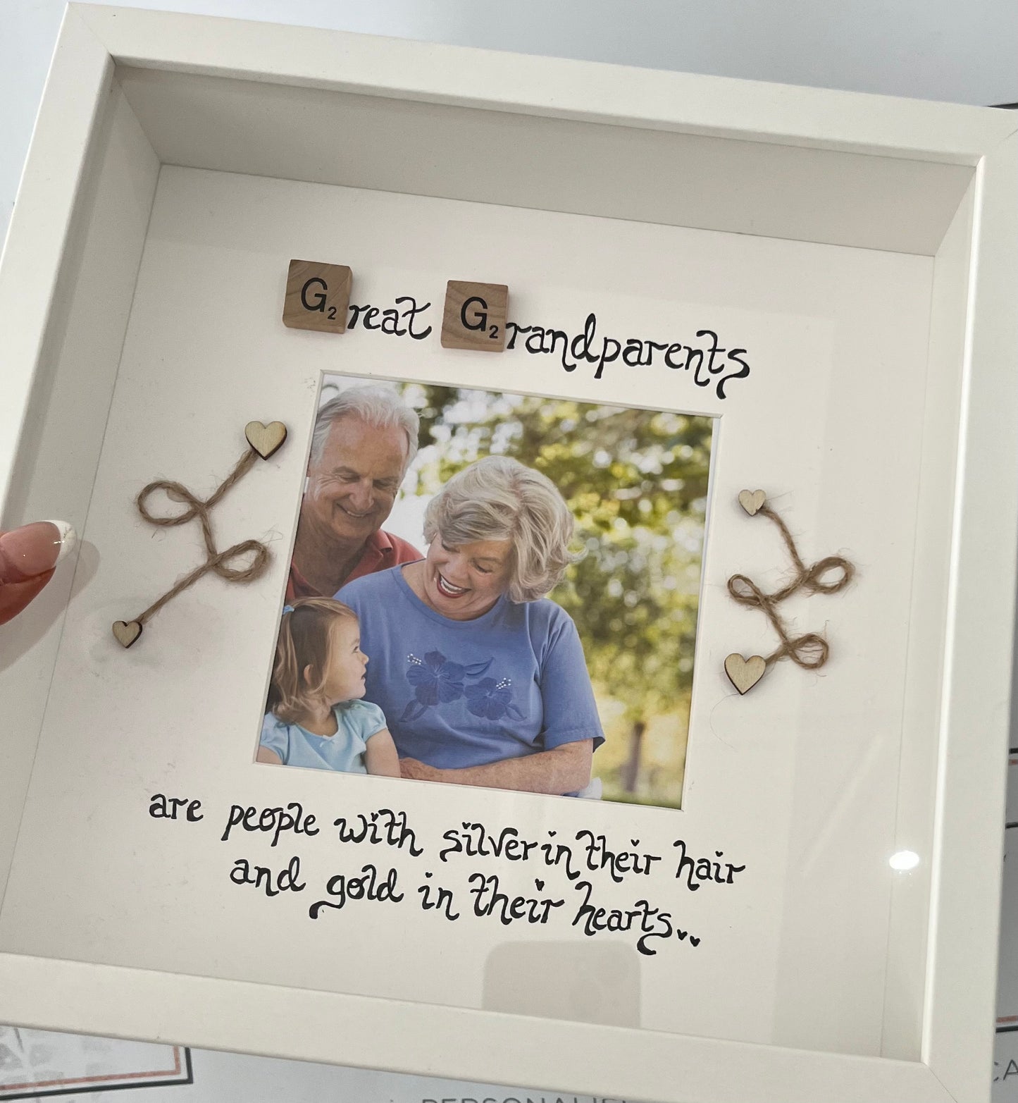 Grandparents Frame (Grandparents have silver in their hair and gold in their hearts)