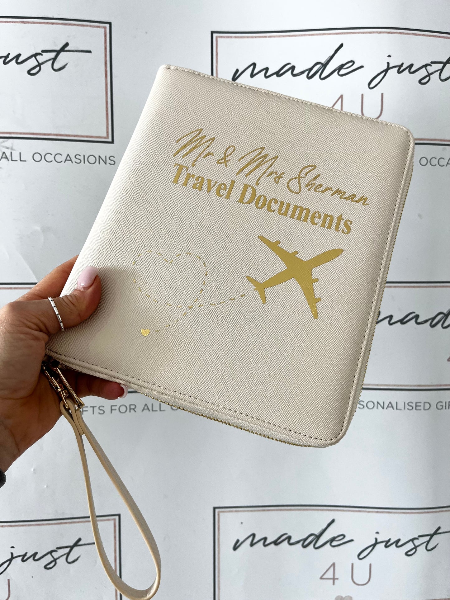 Travel document wallet, Passport holder, Travel case organiser, Personalised Travel case organiser