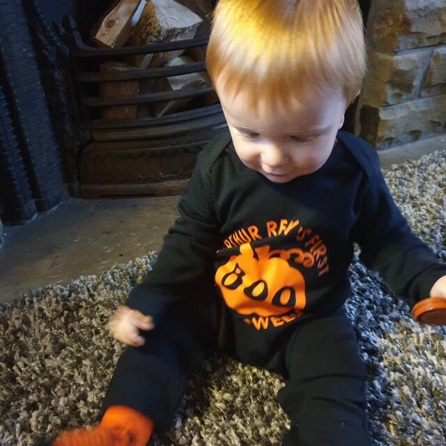 Baby Halloween Romper / Personalised baby grow / Baby outfit / Baby Halloween Outfit / Halloween Costume