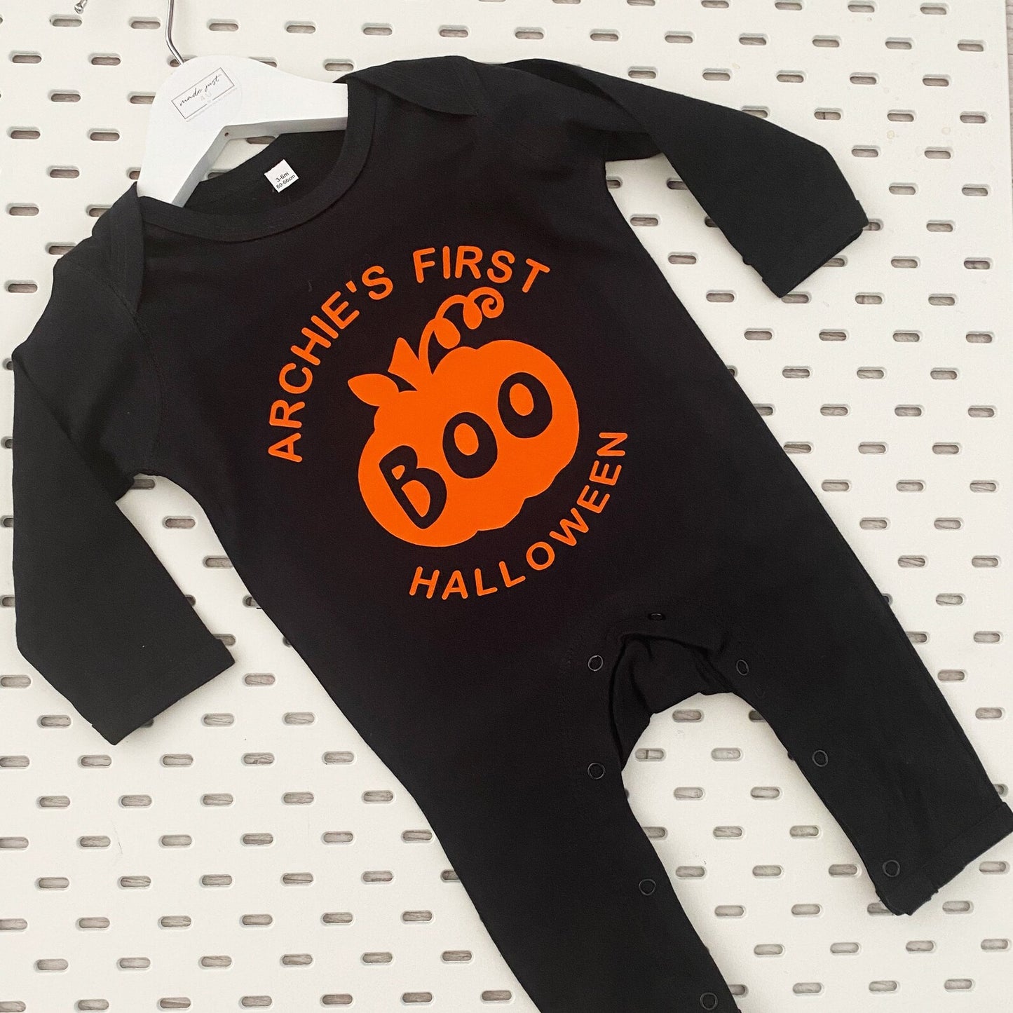 Baby Halloween Romper / Personalised baby grow / Baby outfit / Baby Halloween Outfit / Halloween Costume