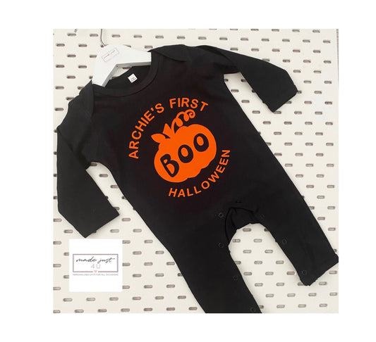 Baby Halloween Romper / Personalised baby grow / Baby outfit / Baby Halloween Outfit / Halloween Costume