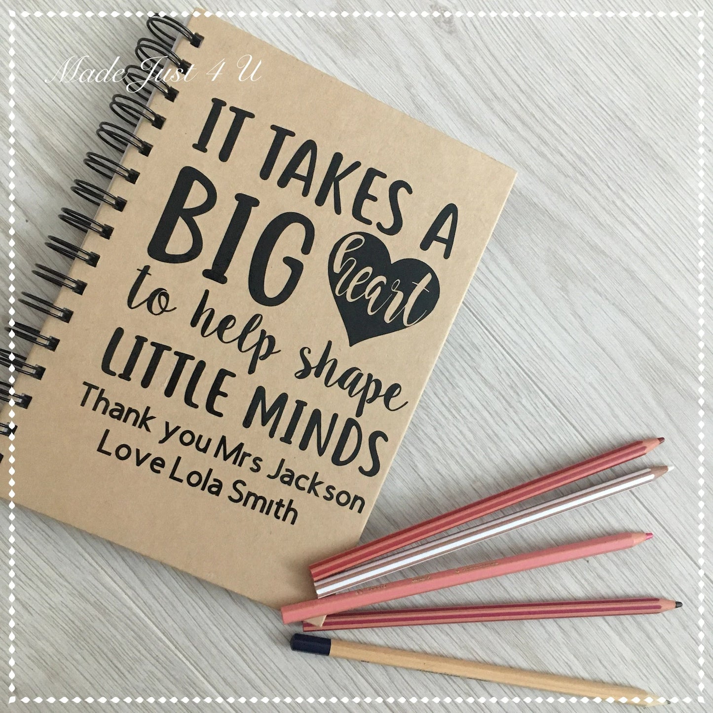 Teacher Gift , Thank you gift Notebook, teacher notebook,A5 notebook,personalised gift, gift for teachers, leaving gift, personalised book