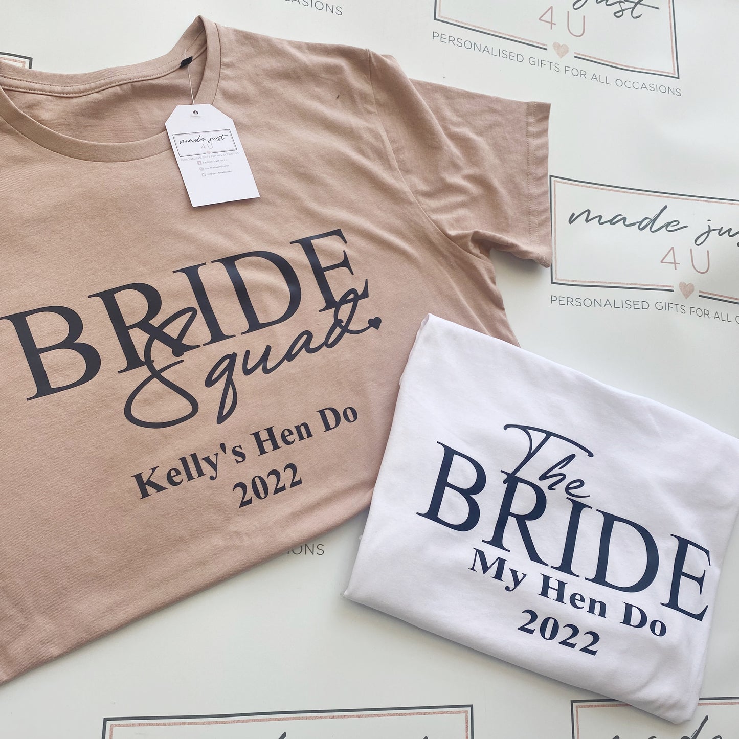 BRIDE SQUAD Personalsied  Hen T-Shirt