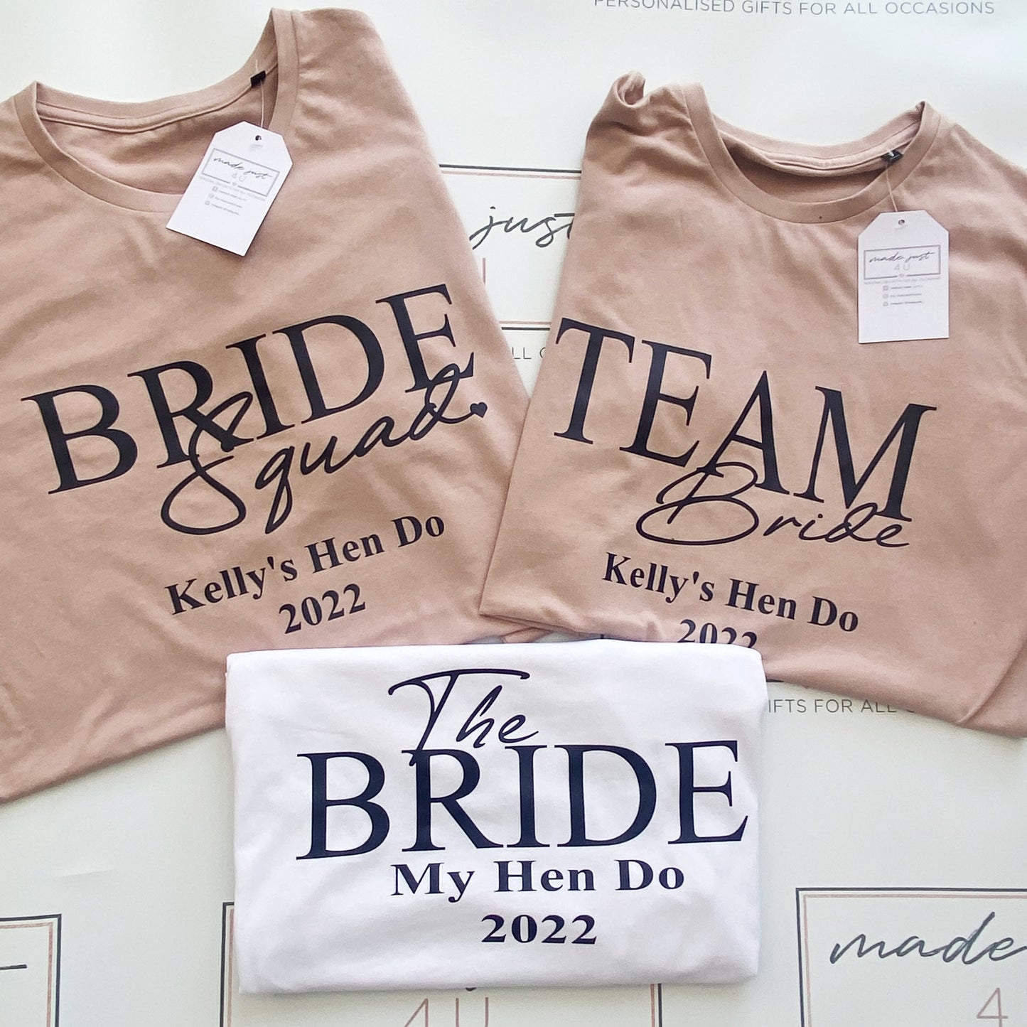 BRIDE SQUAD Personalsied Hen T-Shirt