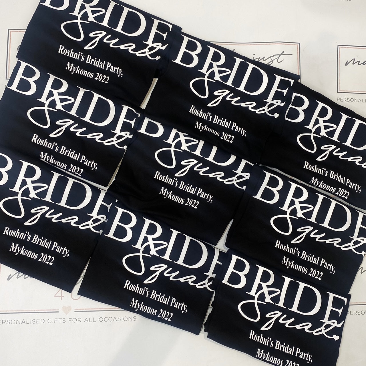 BRIDE SQUAD Personalsied Hen T-Shirt