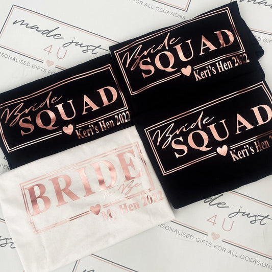 Bride Squad Hen Do T-Shirts