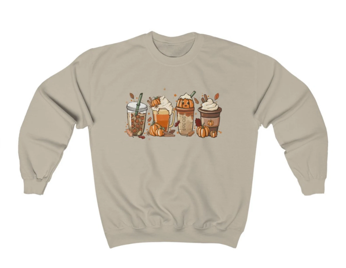 Fall Crewneck Autumn Coffee Jumper Sweatshirt pumpkin spiced latte autumn design
