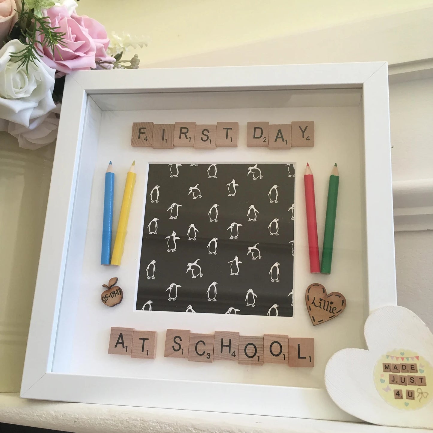 First day at school gift / Starting school or Pre school memory frame