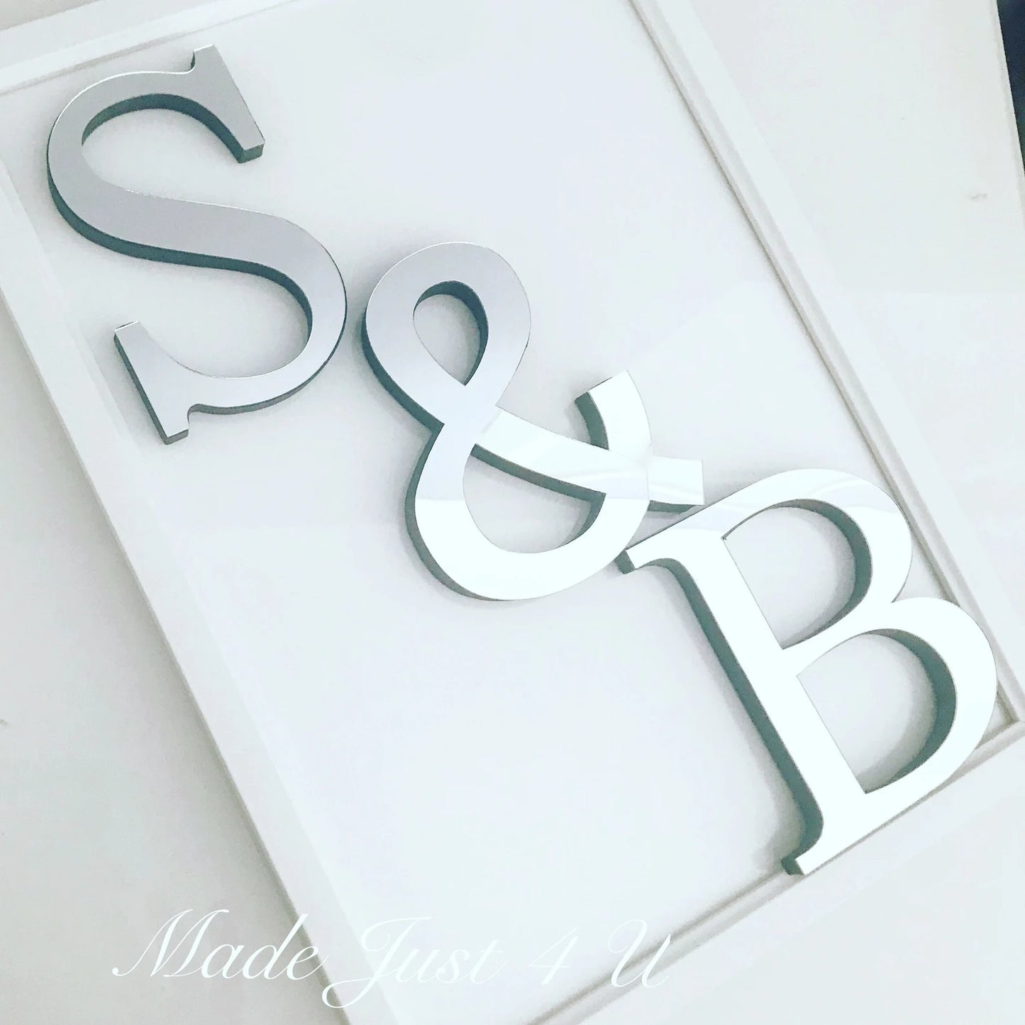 Personalised Mirrored Letter Frame , Personalised Mirrored A4