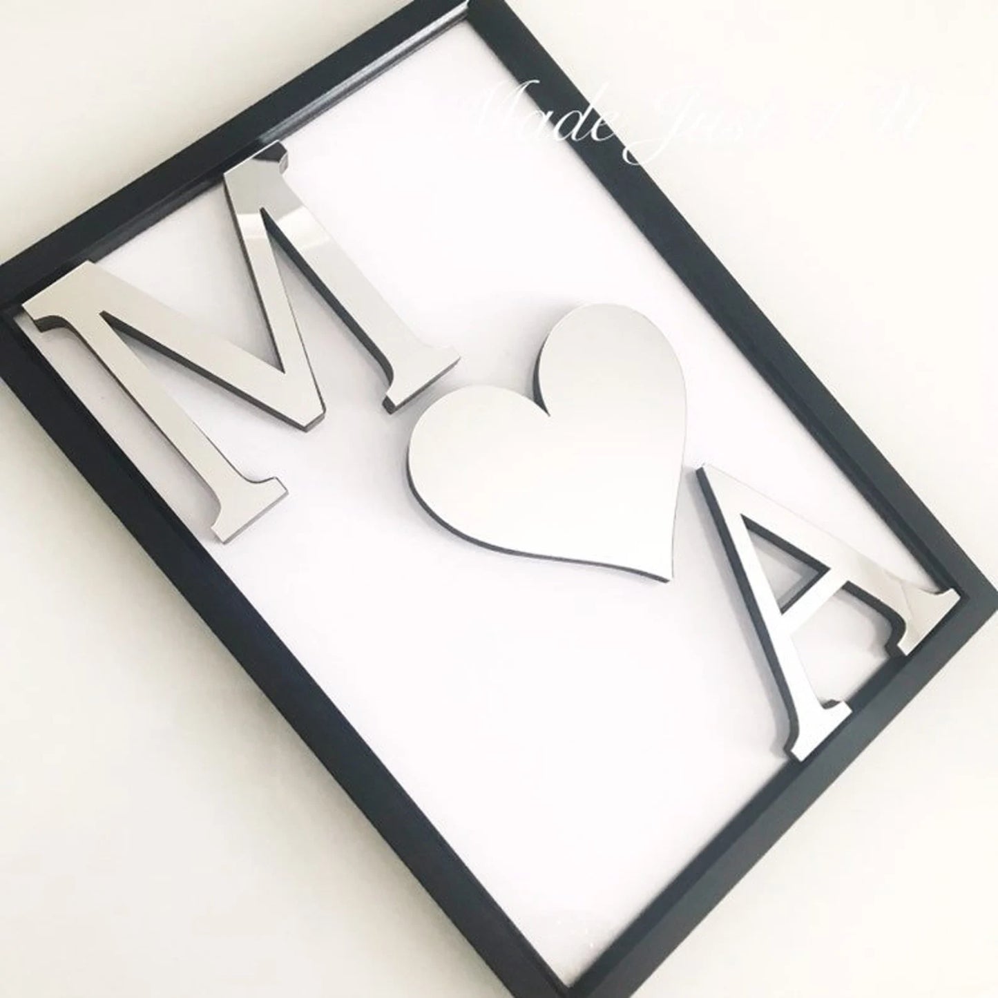 Personalised Mirrored Letter Frame , Personalised Mirrored A4