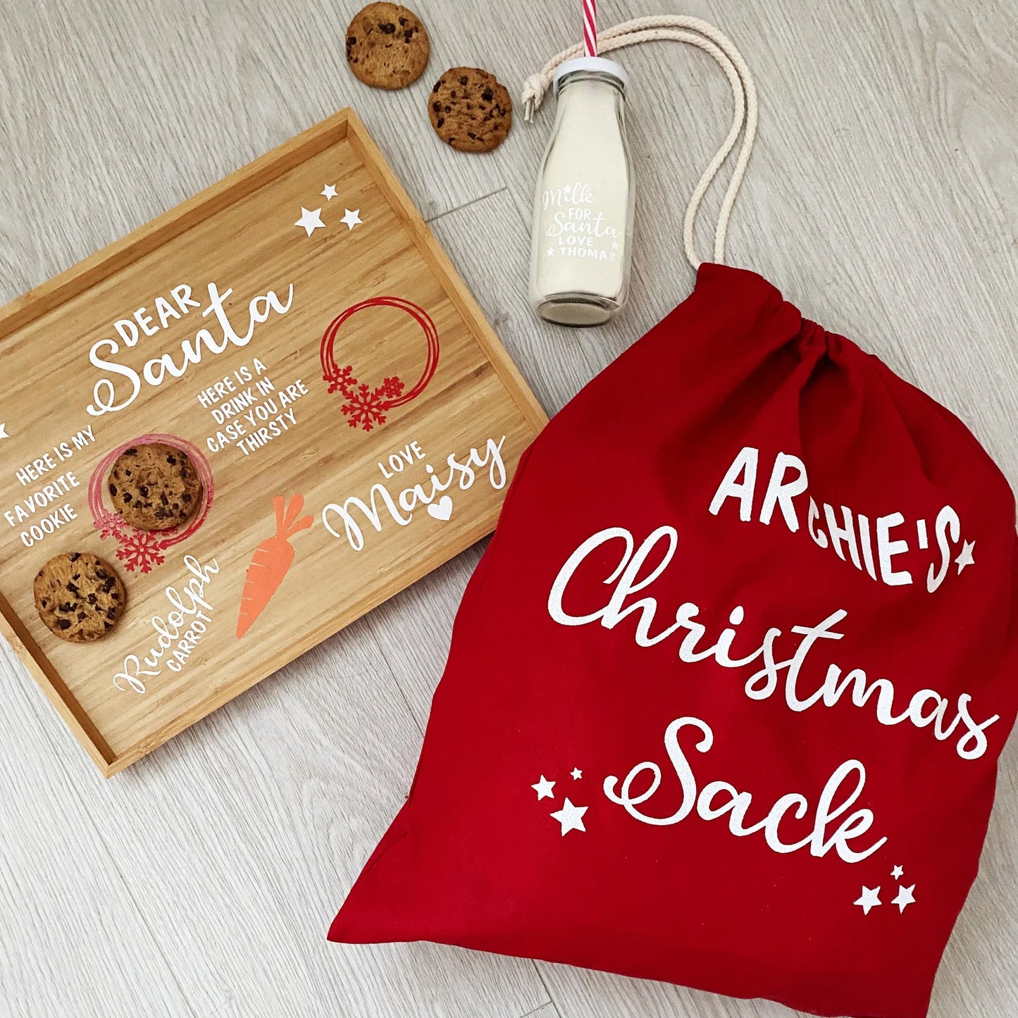 Personalised Star Christmas Santa Sack,Personalised Santa Sack & Gift Bags , Christmas eve sack, Love santa sack, Childs Christmas Sack