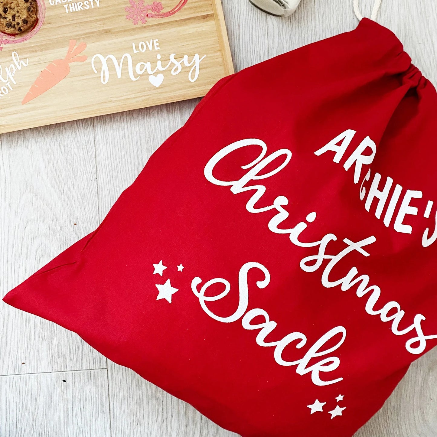 Personalised Star Christmas Santa Sack,Personalised Santa Sack & Gift Bags , Christmas eve sack, Love santa sack, Childs Christmas Sack