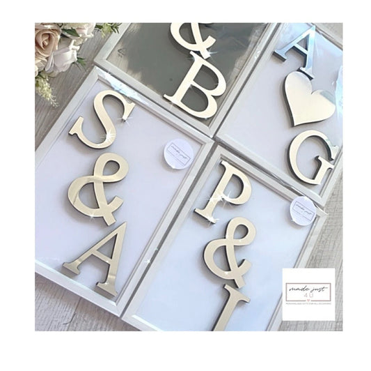Personalised Mirrored Letter Frame , Personalised Mirrored A4