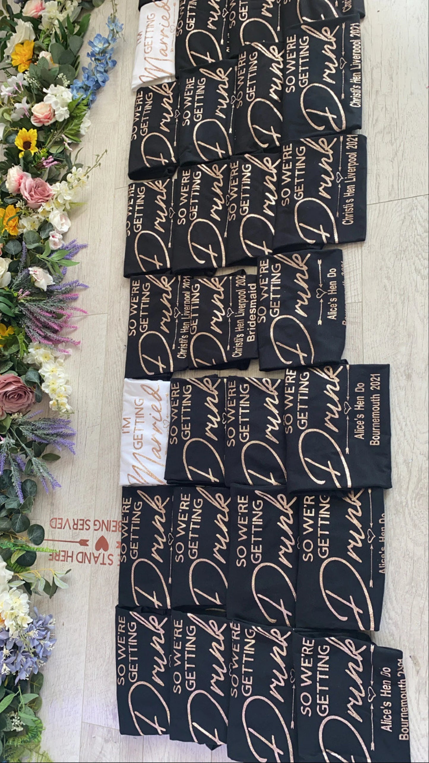 We're Getting Drunk Hen T-Shirts