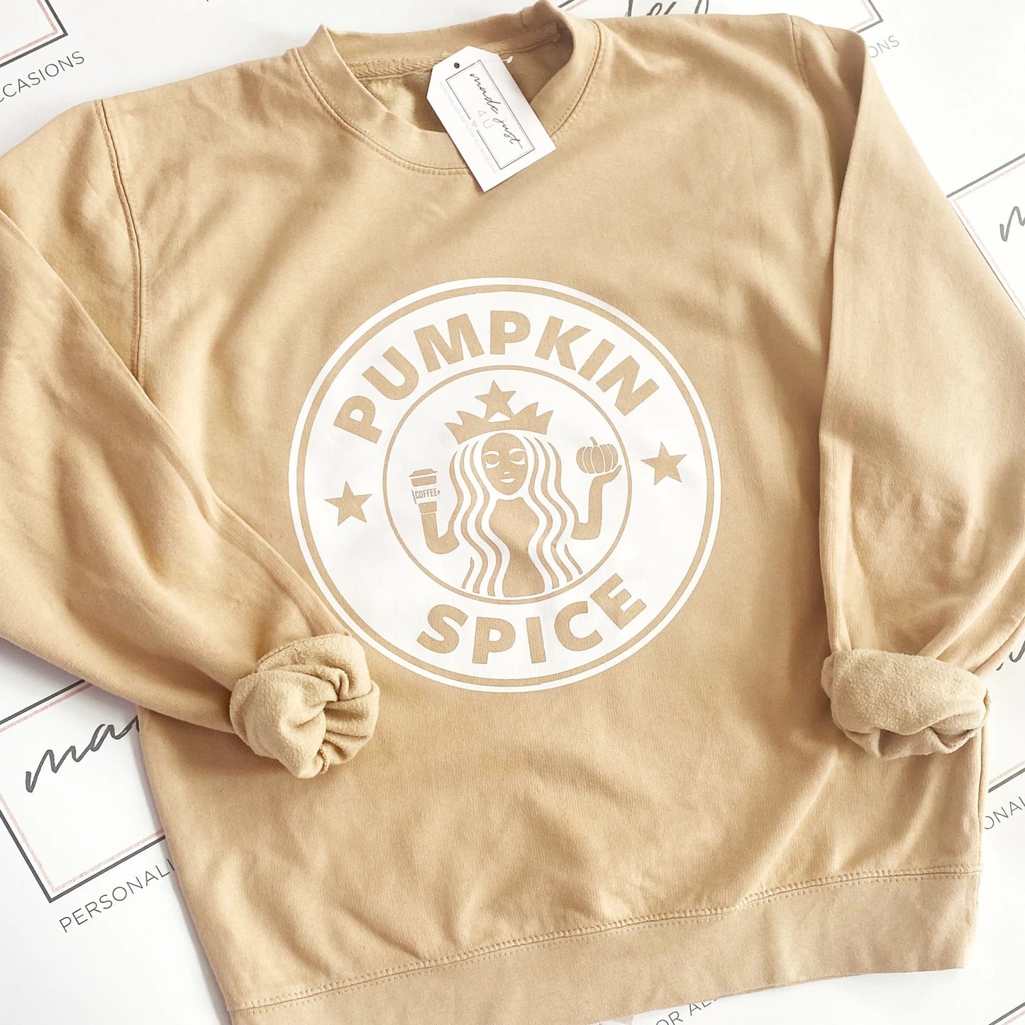 Pumpkin spice starbucks crewneck sweatshirt