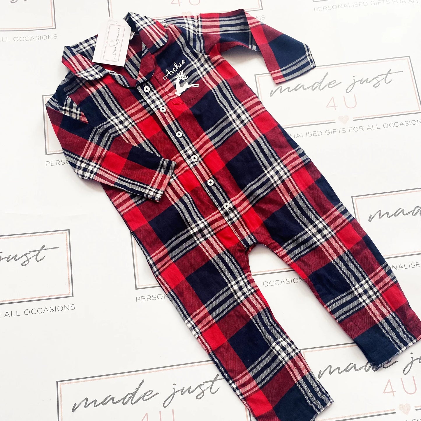 Personalised Matching Tartan Family Christmas Pyjamas Sets/ Christmas pjs / family christmas pjs / baby christmas pjs