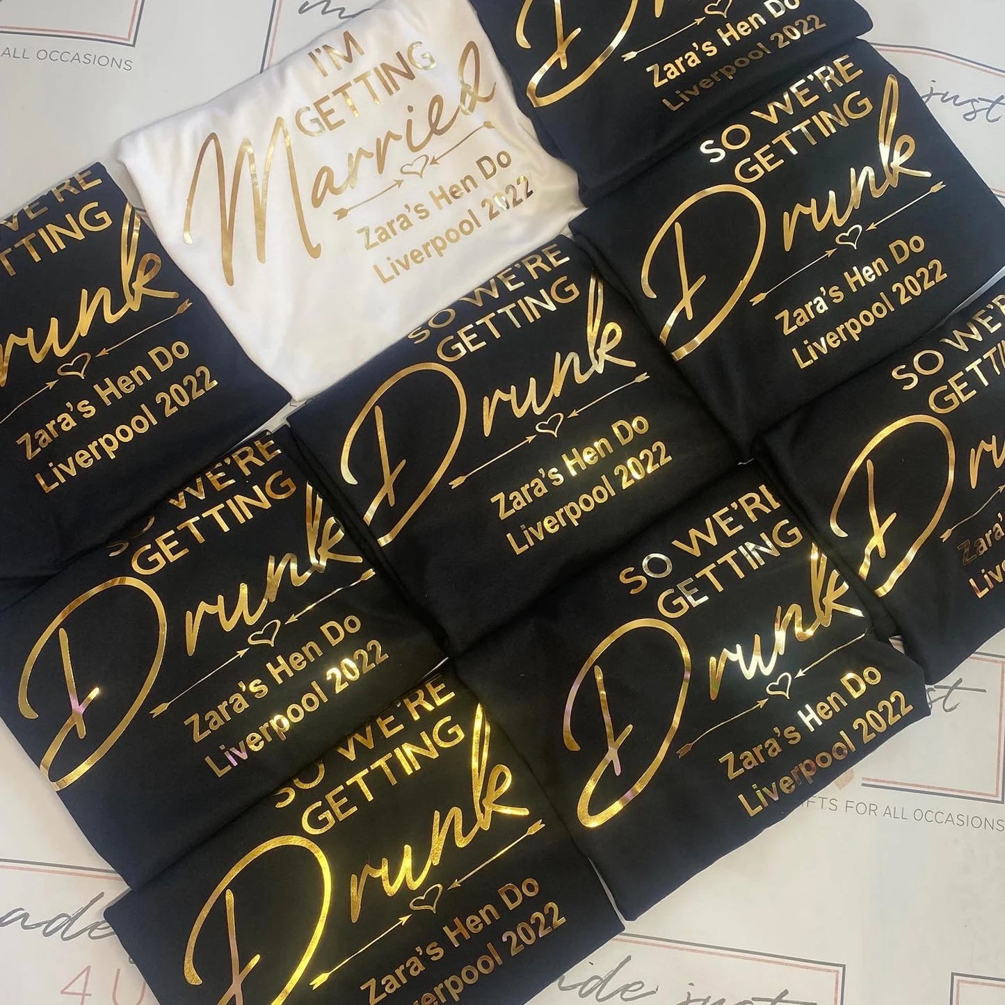 We're Getting Drunk Hen T-Shirts