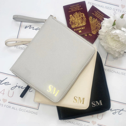 Personalised Travel document wallet & Passport holder