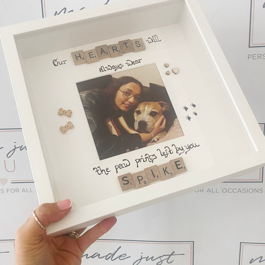 Our hearts will always wear the paw prints left by you - Dog Frame
