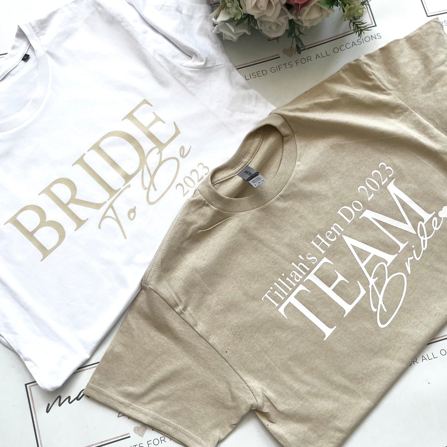 TEAM BRIDE Personalised  Hen T-Shirt