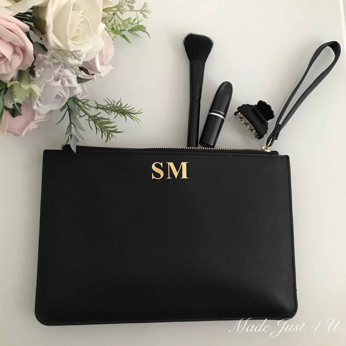 Personalised Clutch Bag, Bridesmaid Initial Clutch Bag, Initial Bridesmaid Gift, Personalised Bridesmaid Gift, Personalised Monogrammed Bag