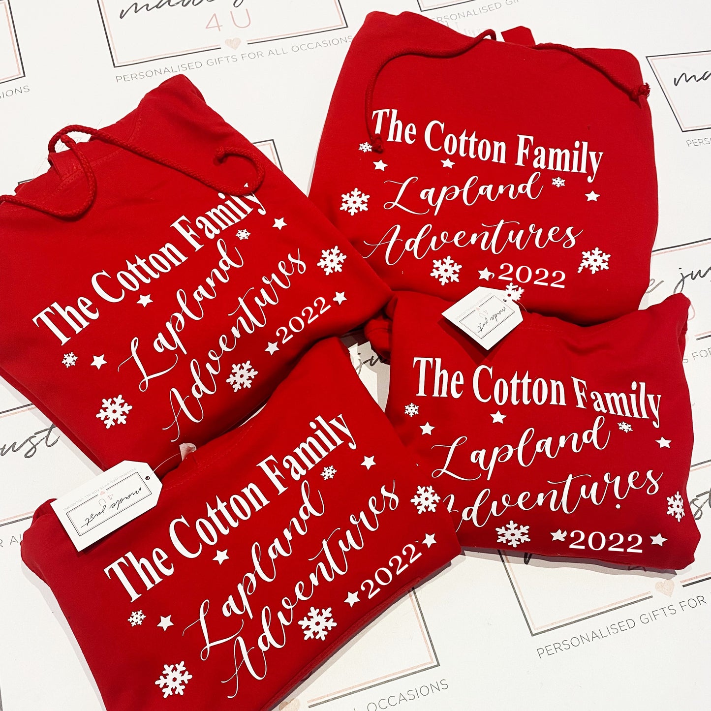 Personalised Family Matching Lapland 2022 Trip Hoodies or Sweatshirts