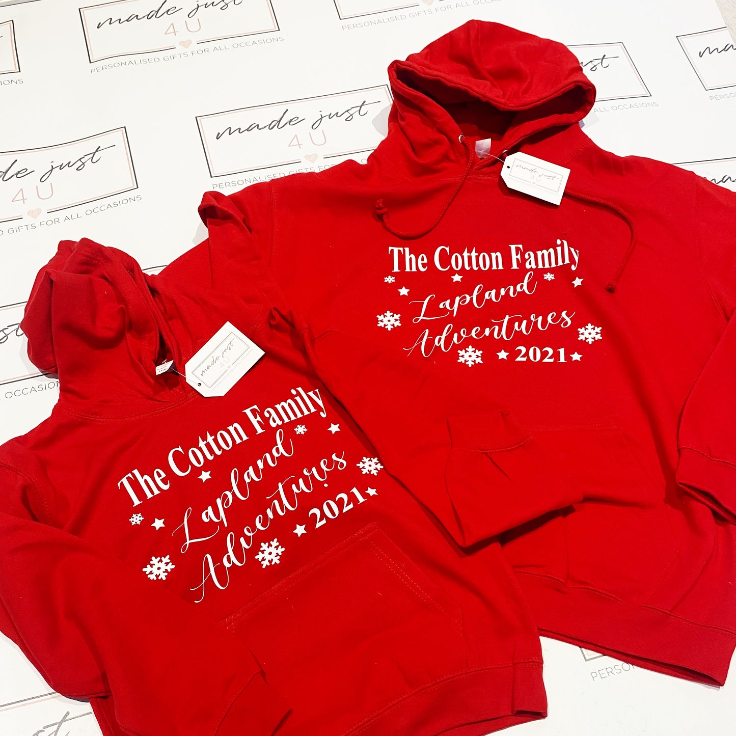 Personalised Family Matching Lapland 2022 Trip Hoodies or Sweatshirts