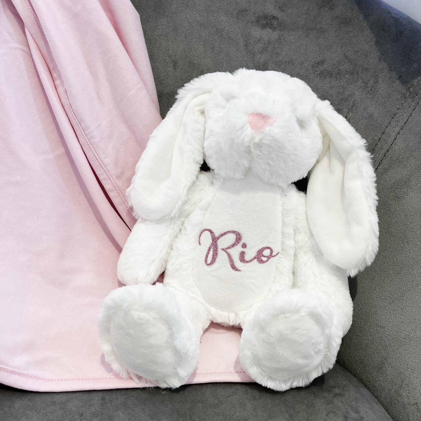 Personalied Bunny, Easter Bunny Gift, New Born or child Birthday Gift