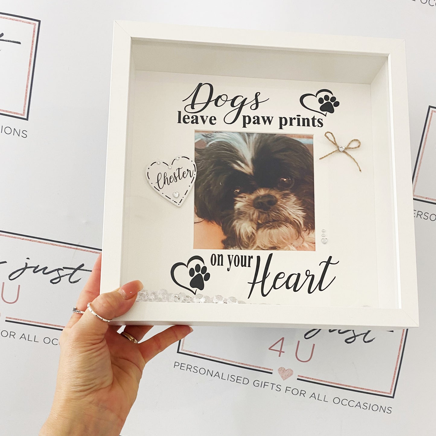 Dog Memorial Frame - Dogs Leave Paw Prints on your heart