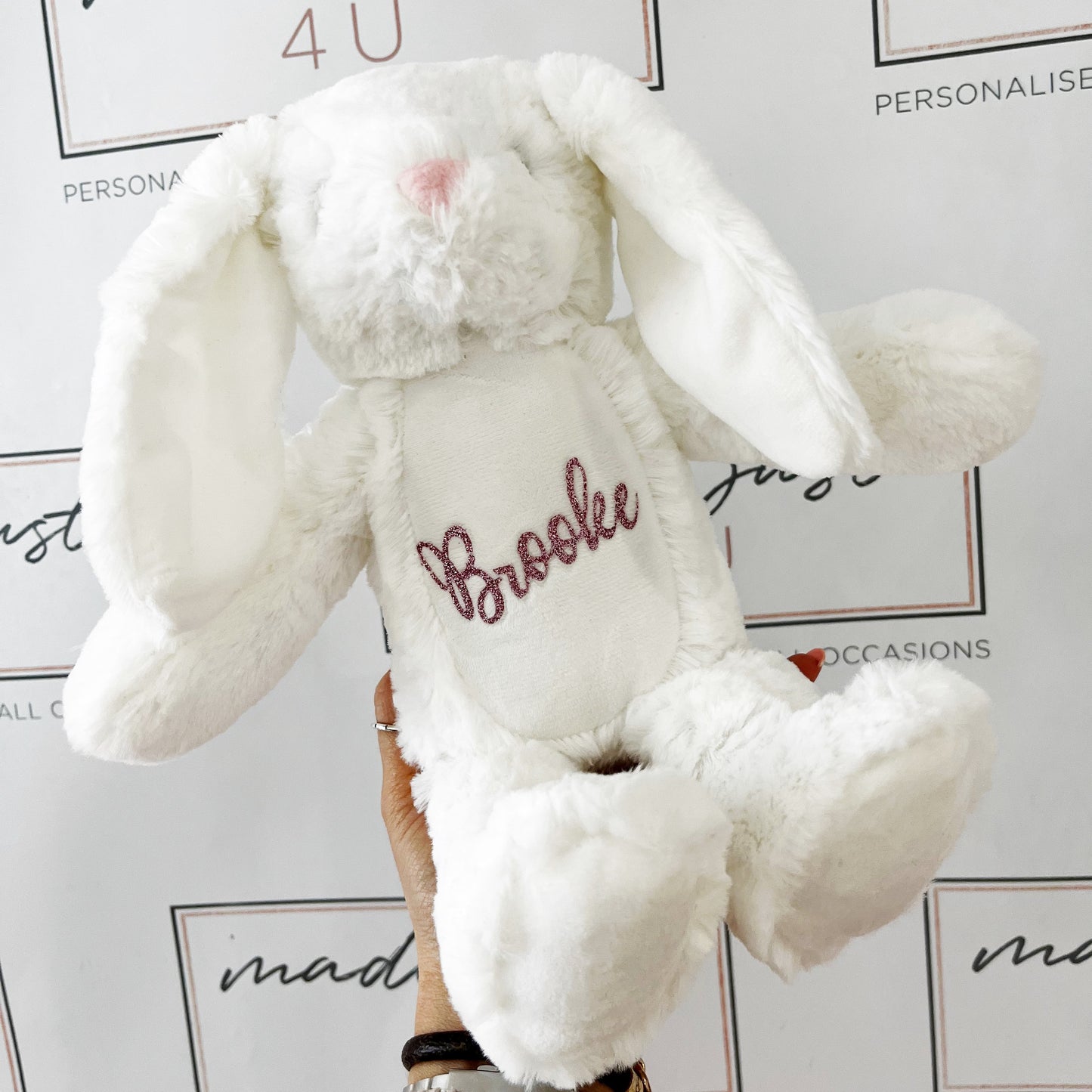 Personalied Bunny, Easter Bunny Gift, New Born or child Birthday Gift