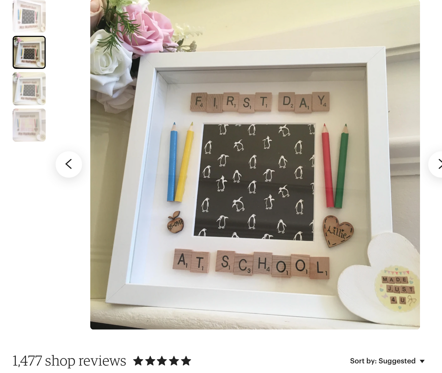 First day at school gift / Starting school or Pre school memory frame